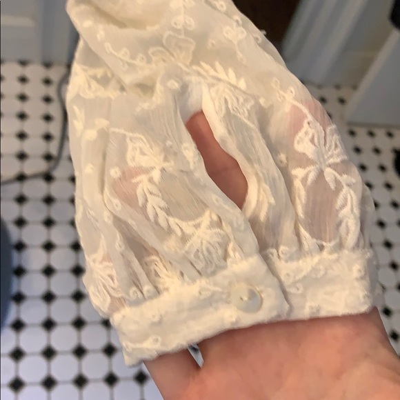 Rebecca Taylor Ellie Embroidered Lace Silk Top - Picture 7 of 8